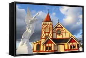 St Faith's Anglican Church at Ohinemutu on Lake Rotorua, North Island, New Zealand-Doug Pearson-Framed Stretched Canvas