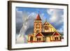 St Faith's Anglican Church at Ohinemutu on Lake Rotorua, North Island, New Zealand-Doug Pearson-Framed Photographic Print