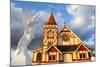 St Faith's Anglican Church at Ohinemutu on Lake Rotorua, North Island, New Zealand-Doug Pearson-Mounted Photographic Print