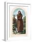 St. Fiacre. Irish Hermit Monk Born in 7th Century. Patron of Gardeners. Nineteenth Century…-null-Framed Giclee Print