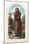 St. Fiacre. Irish Hermit Monk Born in 7th Century. Patron of Gardeners. Nineteenth Century…-null-Mounted Giclee Print