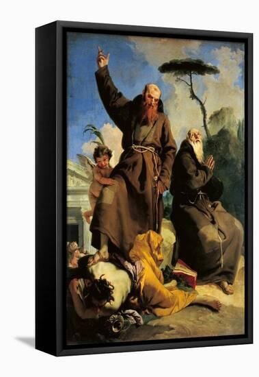 St. Fidelis of Sigmaringen & St. Joseph of Leonessa-Giambattista Tiepolo-Framed Stretched Canvas