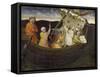 St Fina Saves Ship from Storm, Detail from Altarpiece with Scenes from Life of Santa Fina-Lorenzo Di Niccolo-Framed Stretched Canvas