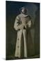 St. Francis 1645-64-Francisco de Zurbarán-Mounted Giclee Print