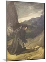 St Francis Adoring the Crucifix, C.1583-84-Lodovico Carracci-Mounted Giclee Print