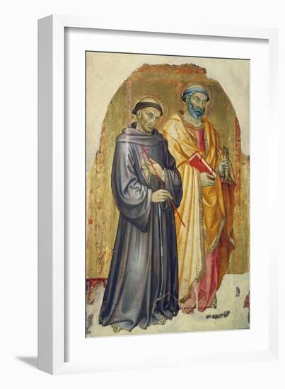 St Francis and St Peter-Taddeo di Bartolo-Framed Giclee Print