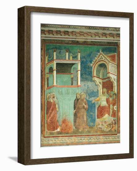 St. Francis before the Sultan-Giotto di Bondone-Framed Art Print