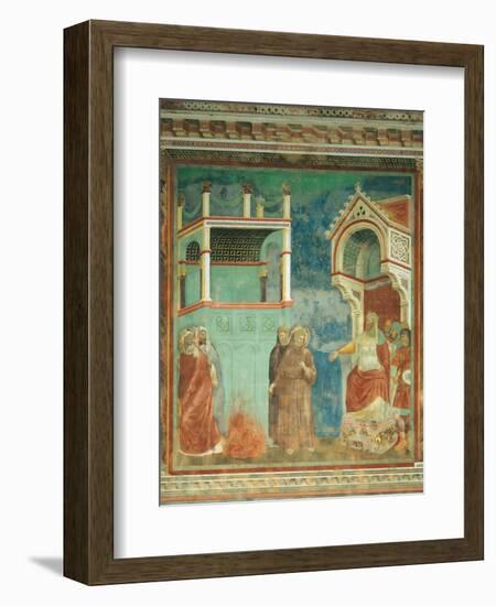 St. Francis before the Sultan-Giotto di Bondone-Framed Art Print