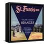 St. Francis Brand - Lindsay, California - Citrus Crate Label-Lantern Press-Framed Stretched Canvas