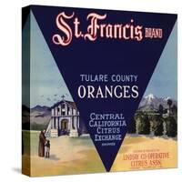 St. Francis Brand - Lindsay, California - Citrus Crate Label-Lantern Press-Stretched Canvas