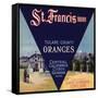 St. Francis Brand - Lindsay, California - Citrus Crate Label-Lantern Press-Framed Stretched Canvas