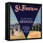 St. Francis Brand - Lindsay, California - Citrus Crate Label-Lantern Press-Framed Stretched Canvas