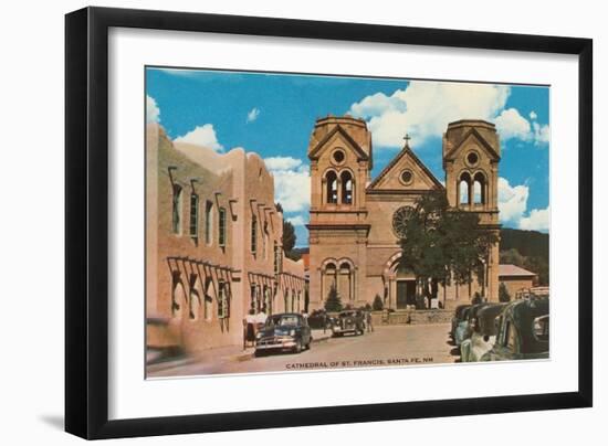 St. Francis Cathedral, Santa Fe, New Mexico-null-Framed Art Print