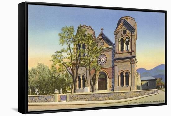 St. Francis Cathedral, Santa Fe, New Mexico-null-Framed Stretched Canvas