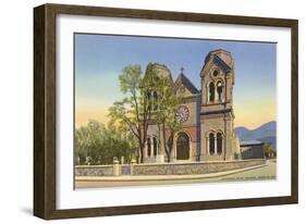 St. Francis Cathedral, Santa Fe, New Mexico-null-Framed Art Print