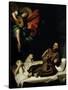 St. Francis Comforted by an Angel Musician-Francisco Ribalta-Stretched Canvas