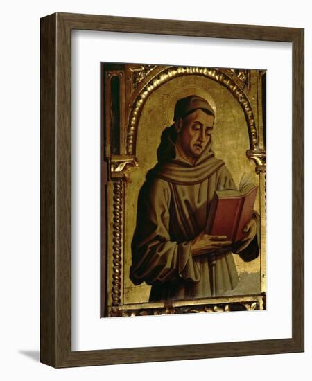 St. Francis, Detail from the Santa Lucia Triptych-Carlo Crivelli-Framed Giclee Print