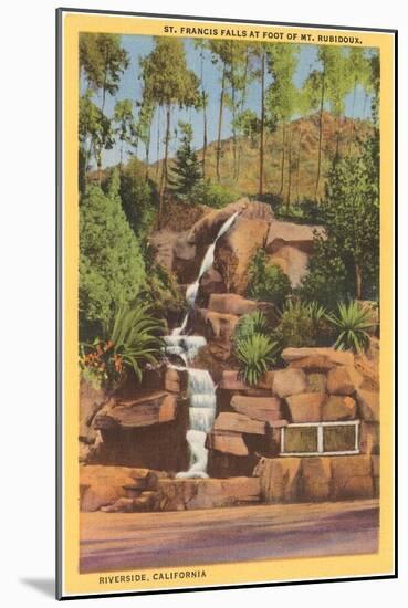 St. Francis Falls, Riverside, California-null-Mounted Art Print