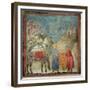 St. Francis Gives His Coat to a Stranger, 1296-97-Giotto di Bondone-Framed Giclee Print