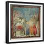 St. Francis Gives His Coat to a Stranger, 1296-97-Giotto di Bondone-Framed Giclee Print