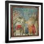 St. Francis Gives His Coat to a Stranger, 1296-97-Giotto di Bondone-Framed Giclee Print