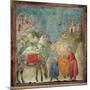 St. Francis Gives His Coat to a Stranger, 1296-97-Giotto di Bondone-Mounted Giclee Print