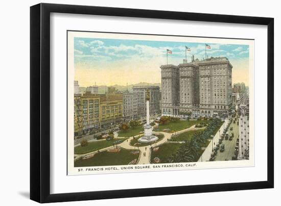 St. Francis Hotel, Union Square, San Francisco, California-null-Framed Art Print