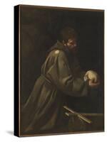 St Francis in Meditation-Caravaggio-Stretched Canvas