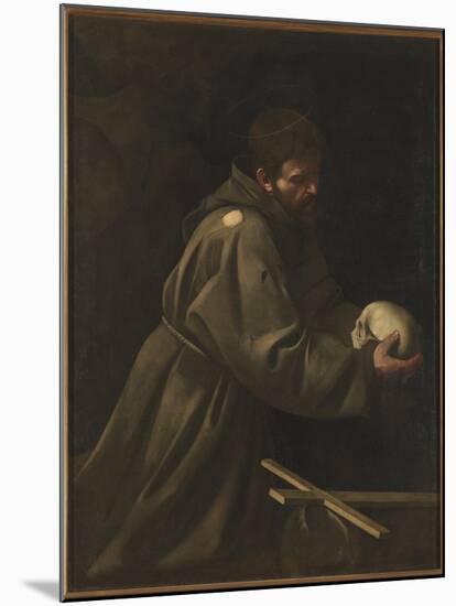 St Francis in Meditation-Caravaggio-Mounted Giclee Print