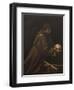 St. Francis in Meditation-Caravaggio-Framed Art Print