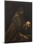 St. Francis in Meditation-Caravaggio-Mounted Art Print