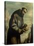 St. Francis in Meditation-Francisco de Zurbarán-Stretched Canvas