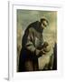 St. Francis in Meditation-Francisco de Zurbarán-Framed Giclee Print