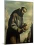 St. Francis in Meditation-Francisco de Zurbarán-Mounted Giclee Print