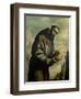 St. Francis in Meditation-Francisco de Zurbarán-Framed Giclee Print