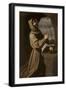 St. Francis in Prayer in a Grotto, 1650-55-Francisco de Zurbaran-Framed Giclee Print