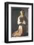 St. Francis Kneeling-Francisco de Zurbarán-Framed Premium Giclee Print