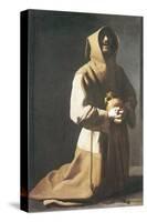 St. Francis Kneeling-Francisco de Zurbarán-Stretched Canvas