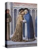 St Francis Meeting of St.Francis and St. Dominic-Benozzo Gozzoli-Stretched Canvas