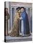 St Francis Meeting of St.Francis and St. Dominic-Benozzo Gozzoli-Stretched Canvas