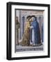 St Francis Meeting of St.Francis and St. Dominic-Benozzo Gozzoli-Framed Art Print