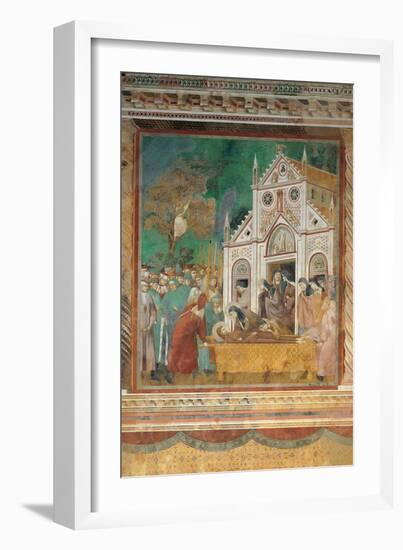 St. Francis Mourned by St. Clare-Giotto di Bondone-Framed Art Print
