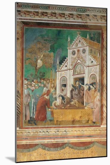 St. Francis Mourned by St. Clare-Giotto di Bondone-Mounted Art Print