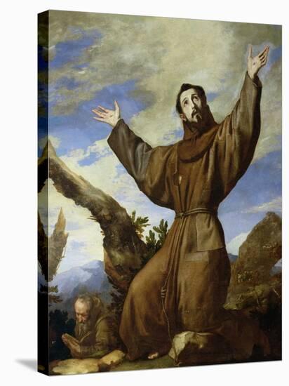 St. Francis of Assisi (circa 1182-1220) 1642-Jusepe de Ribera-Stretched Canvas