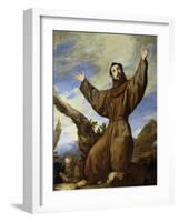 St. Francis of Assisi (circa 1182-1220) 1642-Jusepe de Ribera-Framed Giclee Print