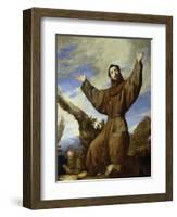 St. Francis of Assisi (circa 1182-1220) 1642-Jusepe de Ribera-Framed Giclee Print