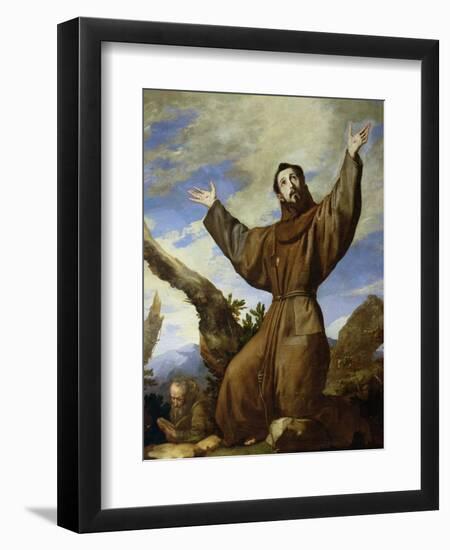 St. Francis of Assisi (circa 1182-1220) 1642-Jusepe de Ribera-Framed Giclee Print