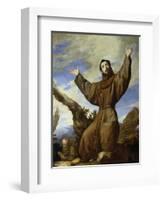 St. Francis of Assisi (circa 1182-1220) 1642-Jusepe de Ribera-Framed Giclee Print