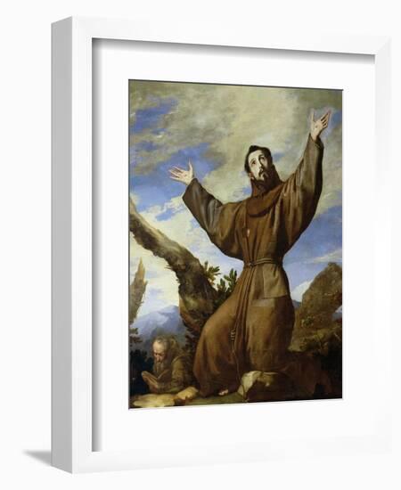 St. Francis of Assisi (circa 1182-1220) 1642-Jusepe de Ribera-Framed Giclee Print