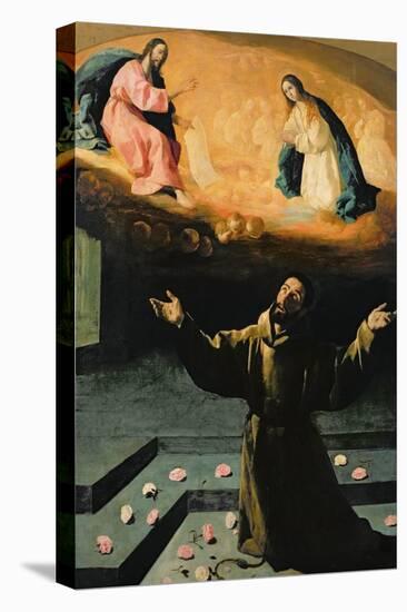 St. Francis of Assisi, or the Miracle of the Roses, 1630-Francisco de Zurbarán-Stretched Canvas